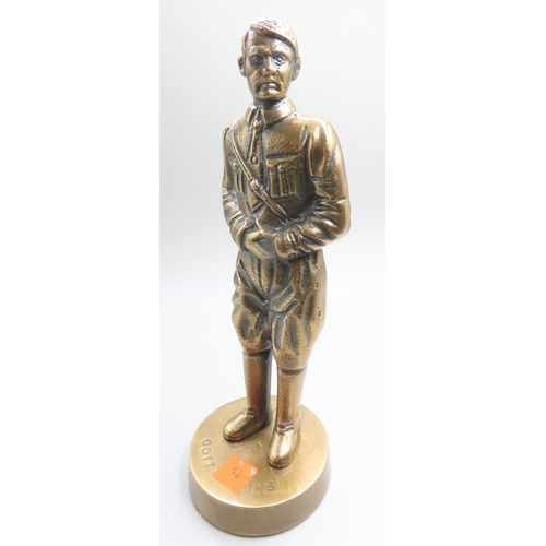 1248 - German Military Leader Bronze Figure Approximately 8 Inches High