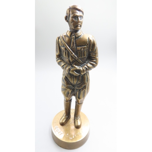 1248 - German Military Leader Bronze Figure Approximately 8 Inches High