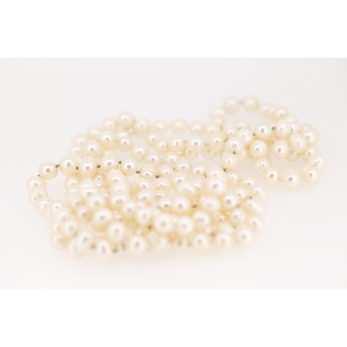 43 - Ladies Pearl Necklace Approximately 160cm Long