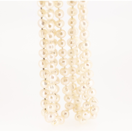 43 - Ladies Pearl Necklace Approximately 160cm Long