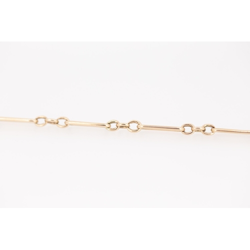 46 - 9 Carat Rose Gold Interlink Form Bracelet 19cm Long Note Extra Link Present