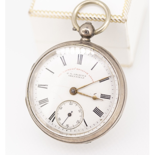 47 - J.G. Graves Sheffield The Express English Lever Silver Cased Pocket Watch