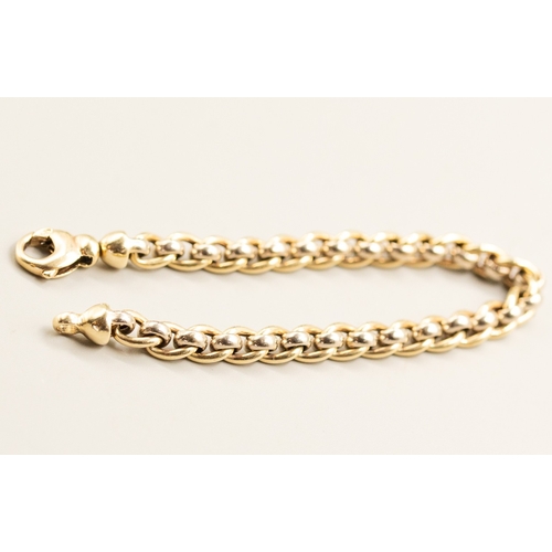 5 - 9 Carat Yellow Gold Double Link Bracelet 19cm Long