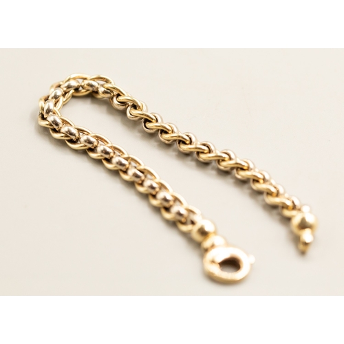 5 - 9 Carat Yellow Gold Double Link Bracelet 19cm Long