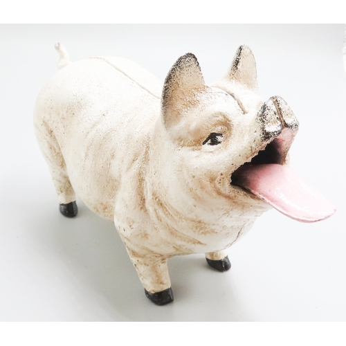 Butcher's Novelty Cast Irish Pig Figure with Retractable Tongue Approximately 5 Inches Wide
