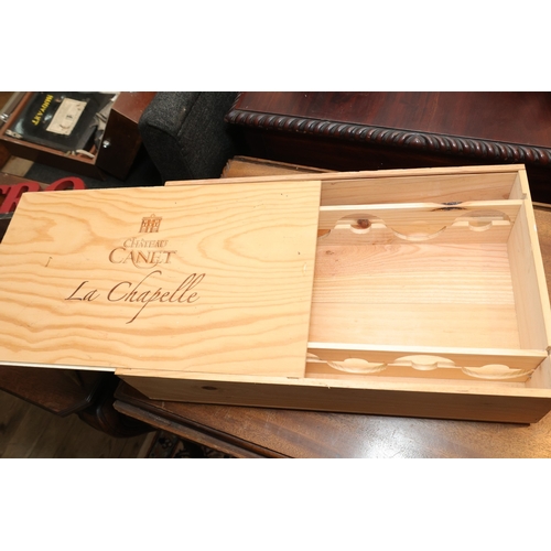 1004 - Various Items Including Hunting Knife Claret Wine Storage Box Bistro Sign and Toolbox and Another Fi... 