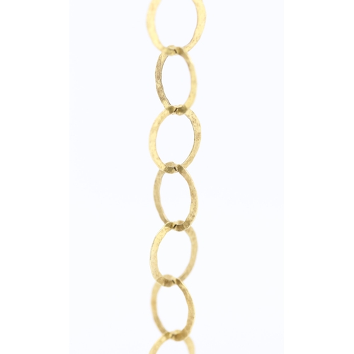 101 - Designer Silver Gilt Circular Link Necklace 80cm Long