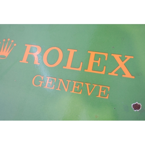 1011 - Rolex Shop Advertising Sign Enamel on Metal Approximately 10 Inches Wide x 6 Inches High