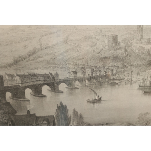 1012 - Two Old Engravings River Scene and Countryside Scene Largest Approximately 20 Inches Wide x 12 Inche... 