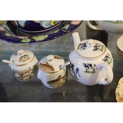 1014 - Various Porcelain Items Including Water Ewer and Matching Basin Quantity as Photographed Includes Pa... 