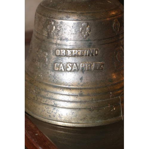 1016 - Old Ships Bell Cast Bronze Approximately 7 Inches High