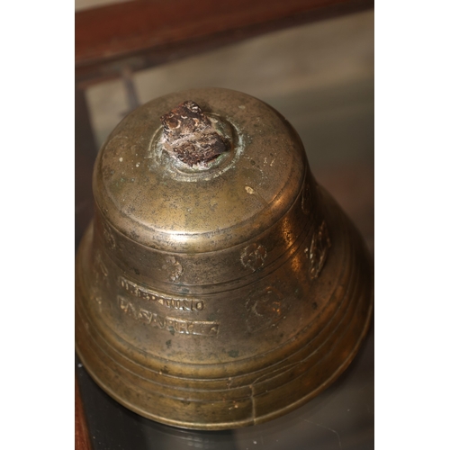 1016 - Old Ships Bell Cast Bronze Approximately 7 Inches High