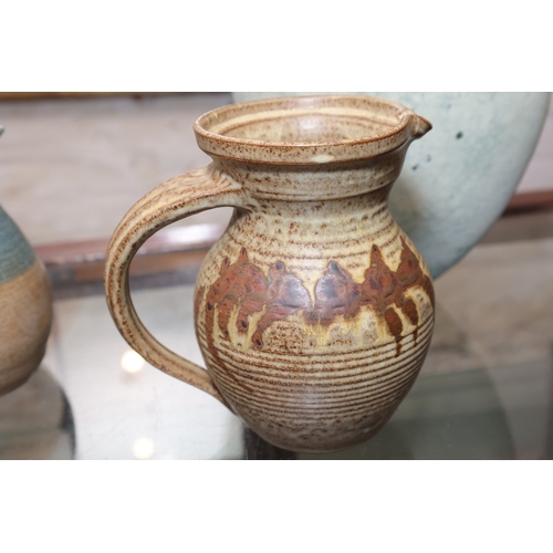 1017 - Various Fired Earthenware and Old Glass Vase Shaped Form Five Pieces in Lot Largest One Louis Mulcah... 