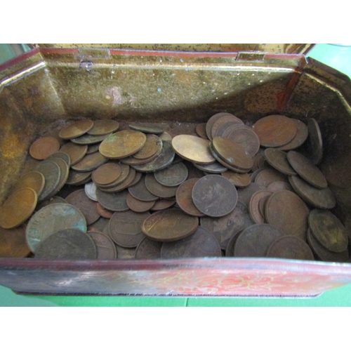 1022 - Old Tin of  Irish and English Coinage Quantity as Photographed