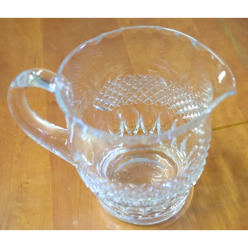 1029 - Irish Cut Crystal Table Jug Approximately 8 Inches High