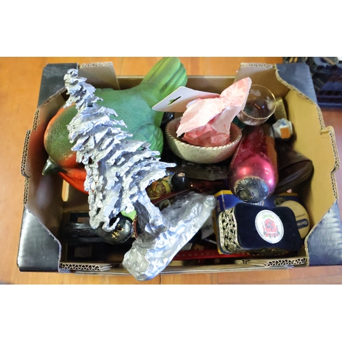 1031 - Three Boxes of Various Items Including Table Linens, Needlework Pieces and Others Quantity as Photog... 