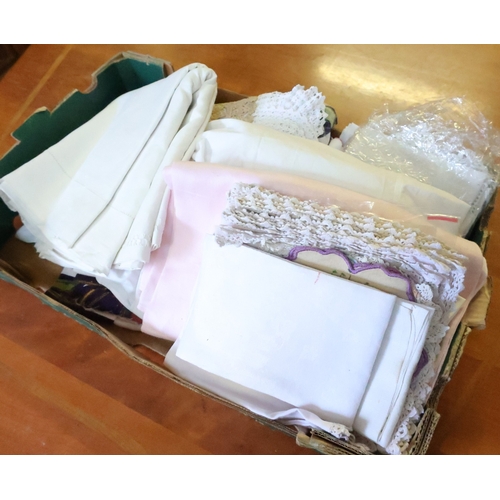 1031 - Three Boxes of Various Items Including Table Linens, Needlework Pieces and Others Quantity as Photog... 