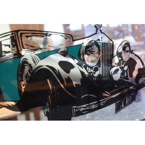 1044 - Vintage Rolls Royce Mirror Rectangular Form Approximately 20 Inches Wide x 16 Inches High