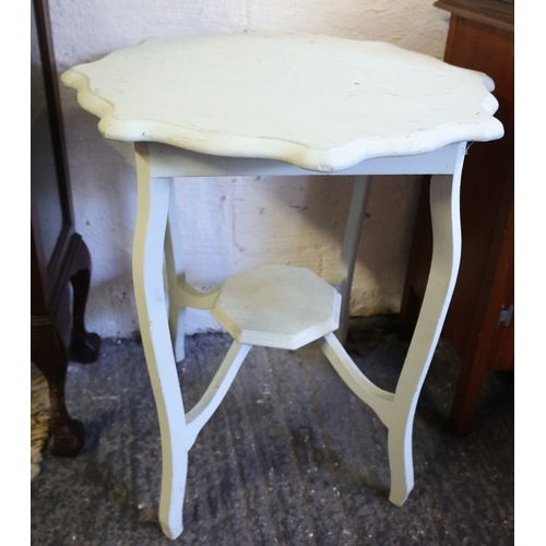 1045 - Two Edwardian Shaped Form Side Tables Each Photographed Separately Largest Approximately 3ft Wide x ... 