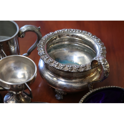 1067 - Various Silver Plate Including Silver Trophy Cup Quantity as Photographed