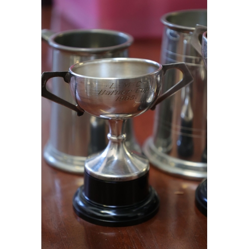 1067 - Various Silver Plate Including Silver Trophy Cup Quantity as Photographed