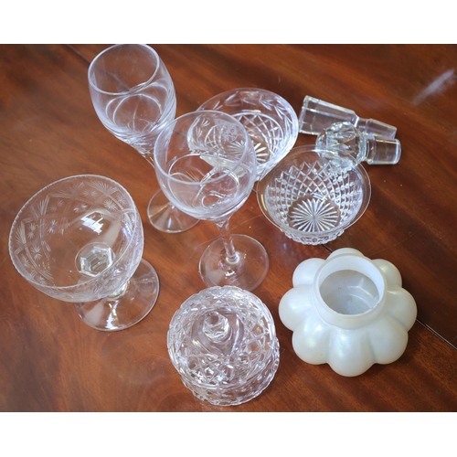 1068 - Various Irish Crystal and Others Including Two Cut Crystal Decanters Various Glasses, etc. Each Phot... 