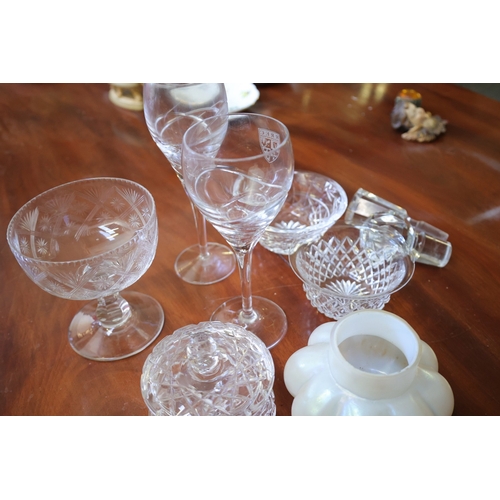 1068 - Various Irish Crystal and Others Including Two Cut Crystal Decanters Various Glasses, etc. Each Phot... 