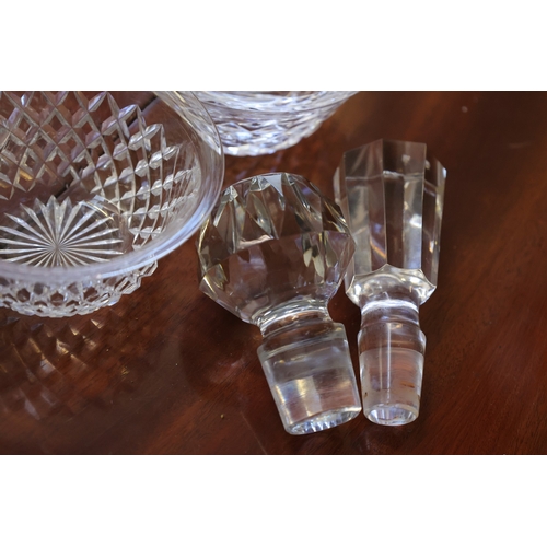 1068 - Various Irish Crystal and Others Including Two Cut Crystal Decanters Various Glasses, etc. Each Phot... 