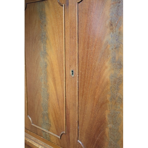 1076 - Walnut Four Door Cabinet with Twin Drawers to Base Approximately 6ft 3 Inches High x 36 Inches Wide