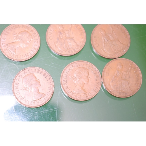 1092 - Six English Elizabeth II Pennies Each Dated 1960s