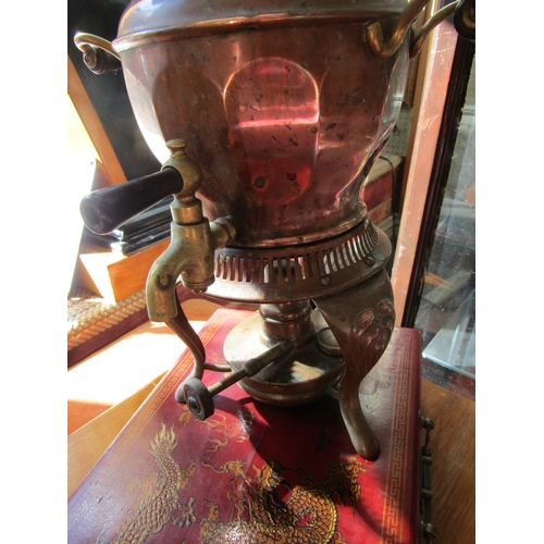 1102 - Early 20th Century Brass Coffee Percolator along with small copper Kettle From Set of Penny Dreadful... 