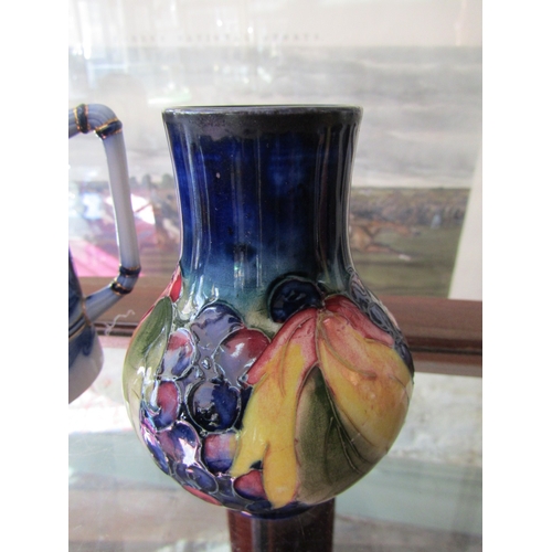 1115 - Moorcroft Pomegranate & Floral pattern vase 5� High Signed to Base