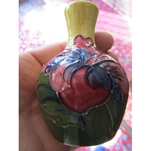 1116 - Moorcroft Pomegranate & Floral pattern vase 4�High Signed to Base