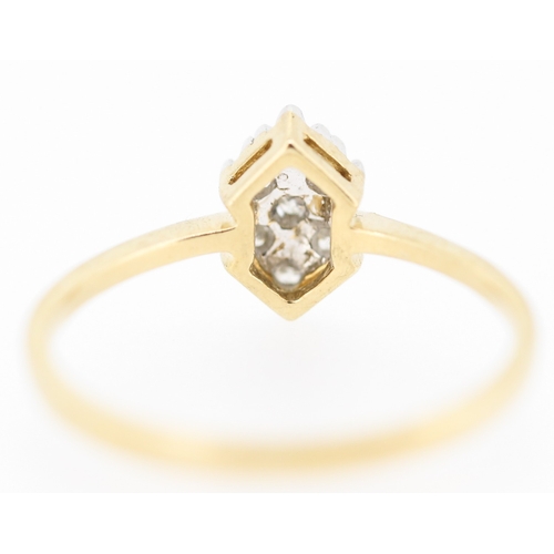 148 - Diamond Cluster Set Ring Mounted in 9 Carat Yellow Gold Ring Size N