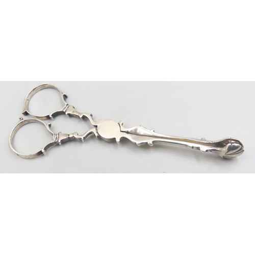 1514 - Pair of Silver Sugar Scissors or Fruit Nips 12cm Long