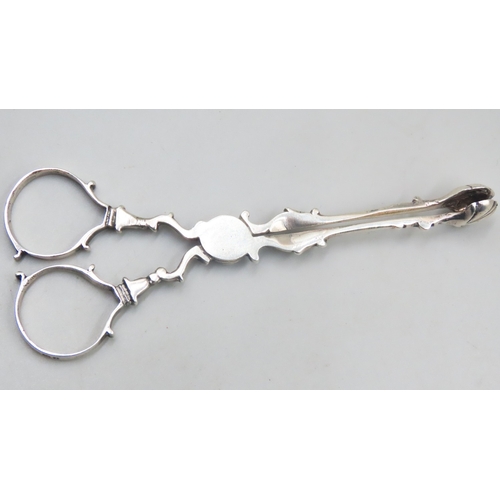 1514 - Pair of Silver Sugar Scissors or Fruit Nips 12cm Long