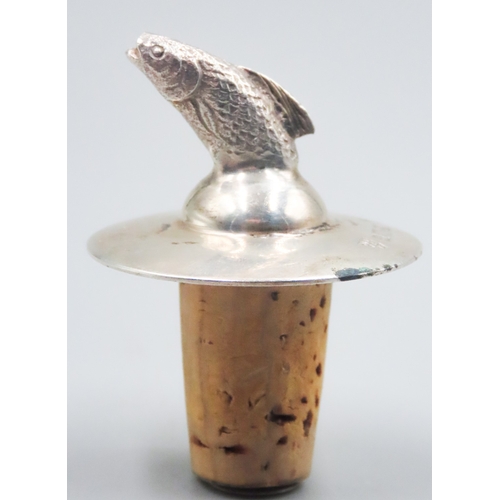 1519 - Angling Motif Wine Bottle Cork 3.5cm Diameter