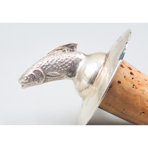 1519 - Angling Motif Wine Bottle Cork 3.5cm Diameter