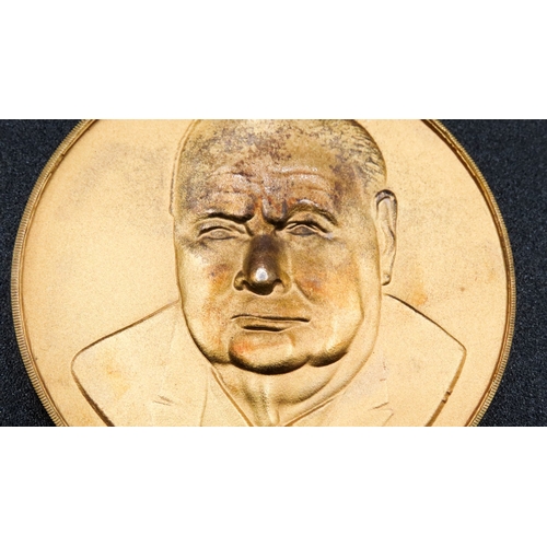 1696 - Gilded Silver Sir Winston Churchill Medallion