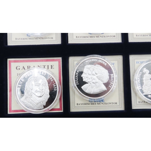 1832 - Full Set of 12 Silver 1oz Each ECUs Coins Mint Condition Encapsulated Contained Within Original Pres... 