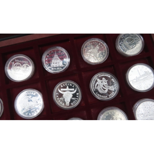 1834 - Set of Twenty-four Various Canadian 1oz Silver Coins Various Silver Dollars Mint Encapsulated Contai... 