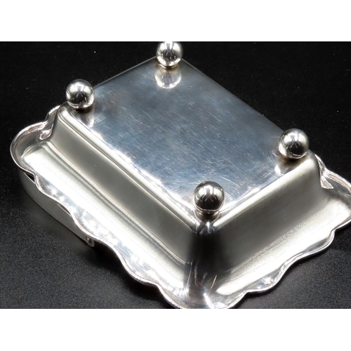 1841 - Silver Strawberry Dish Swing Carry Handle Bun Supports Engraved Detailing to Handle 13cm Wide x 10cm... 