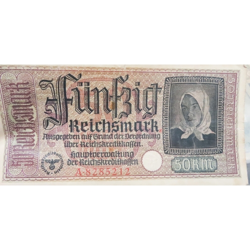 1856 - Various International and European Bank Notes Good Quantity as Photographed