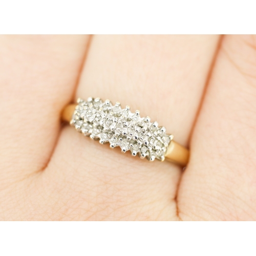 189 - Diamond Cluster Set Ring Mounted in 9 Carat Yellow Gold Ring Size S