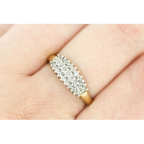 189 - Diamond Cluster Set Ring Mounted in 9 Carat Yellow Gold Ring Size S