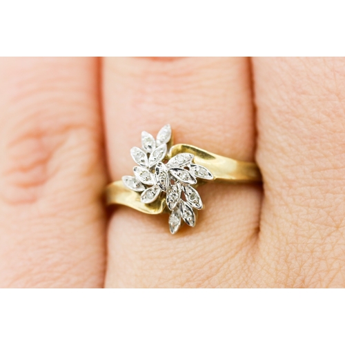 217 - Finely Detailed Diamond Set Cluster Ring Mounted in 9 Carat Yellow Gold Ring Size N