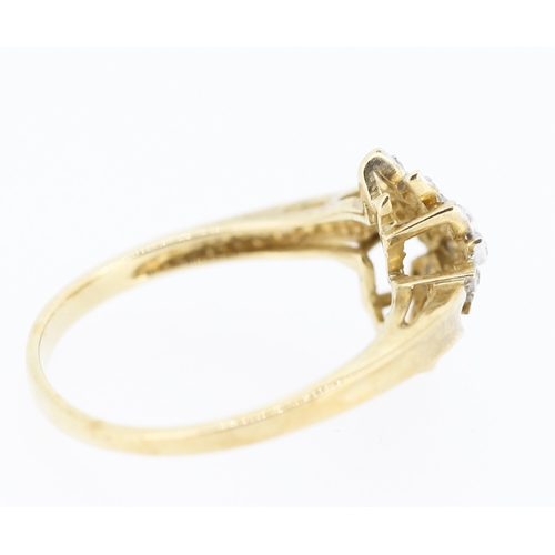 217 - Finely Detailed Diamond Set Cluster Ring Mounted in 9 Carat Yellow Gold Ring Size N