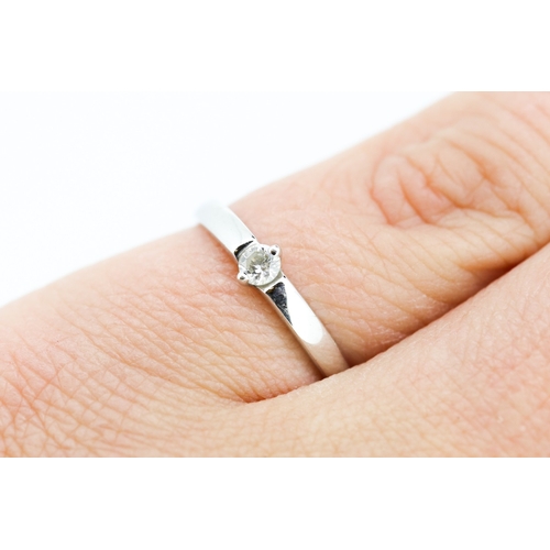 255 - Diamond Solitaire Ring Mounted in 9 Carat White Gold Ring Size L