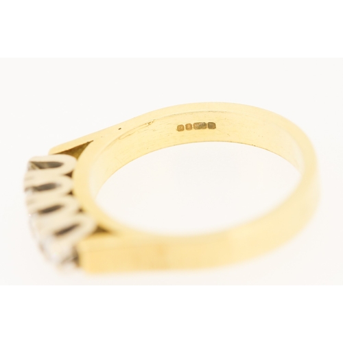 270 - Diamond Four Stone Ring Mounted in 18 Carat Yellow Gold Ring Size M