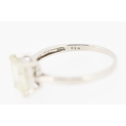 272 - Emerald Cut Diamond Solitaire Four Claw Set Ring Mounted in Platinum Colour L/M Clarity VS1/VS2 Diam... 